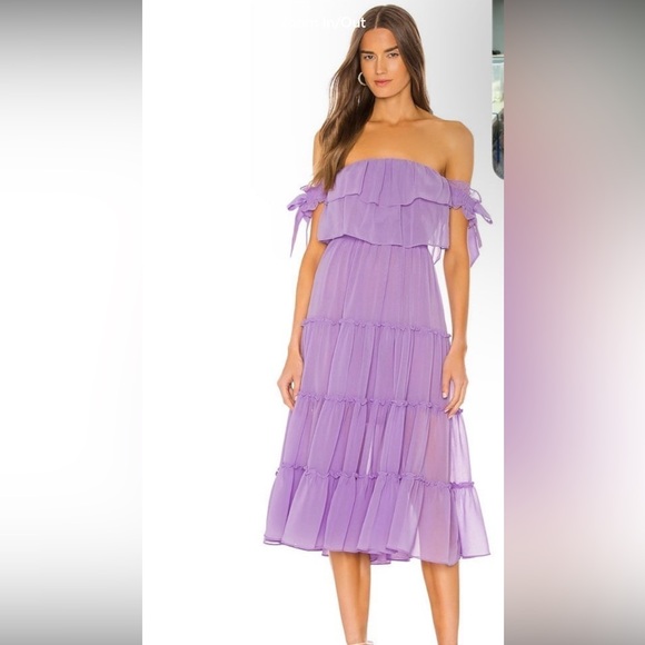 Misa LA off the shoulder midi dress size small - Picture 5 of 6